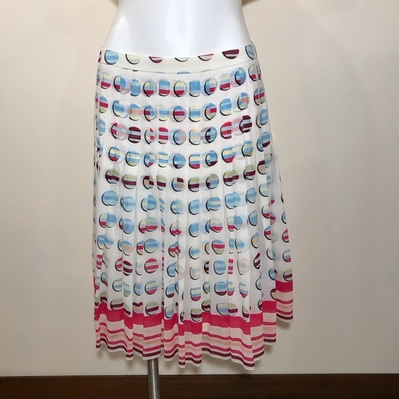 St John Couture Silk Skirt Set Art Deco Circles 10 - Picture 4 of 8